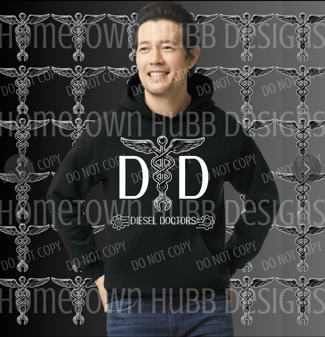 Diesel Doctor's logo black hoodie